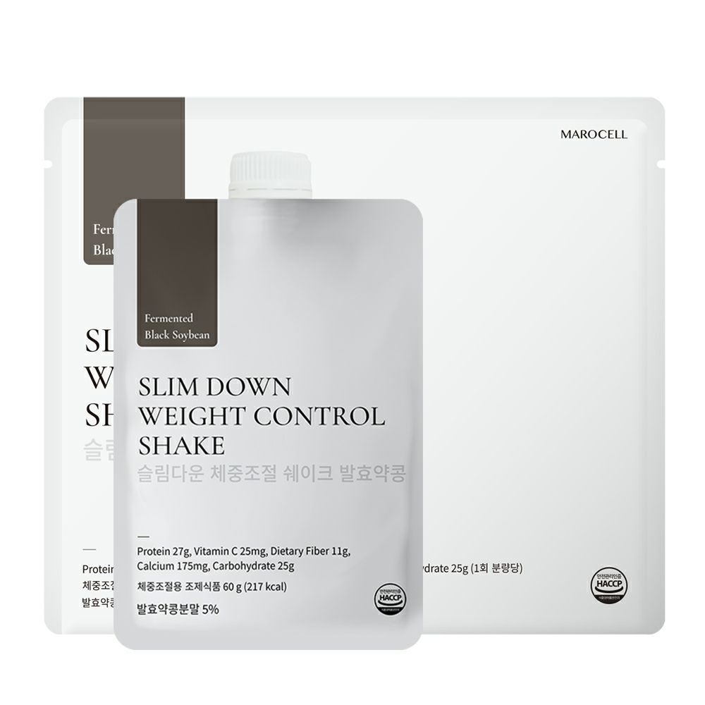 SLIM DOWN WEIGHT CONTROL SHAKE 黒豆味 60g×7袋【インナーケア