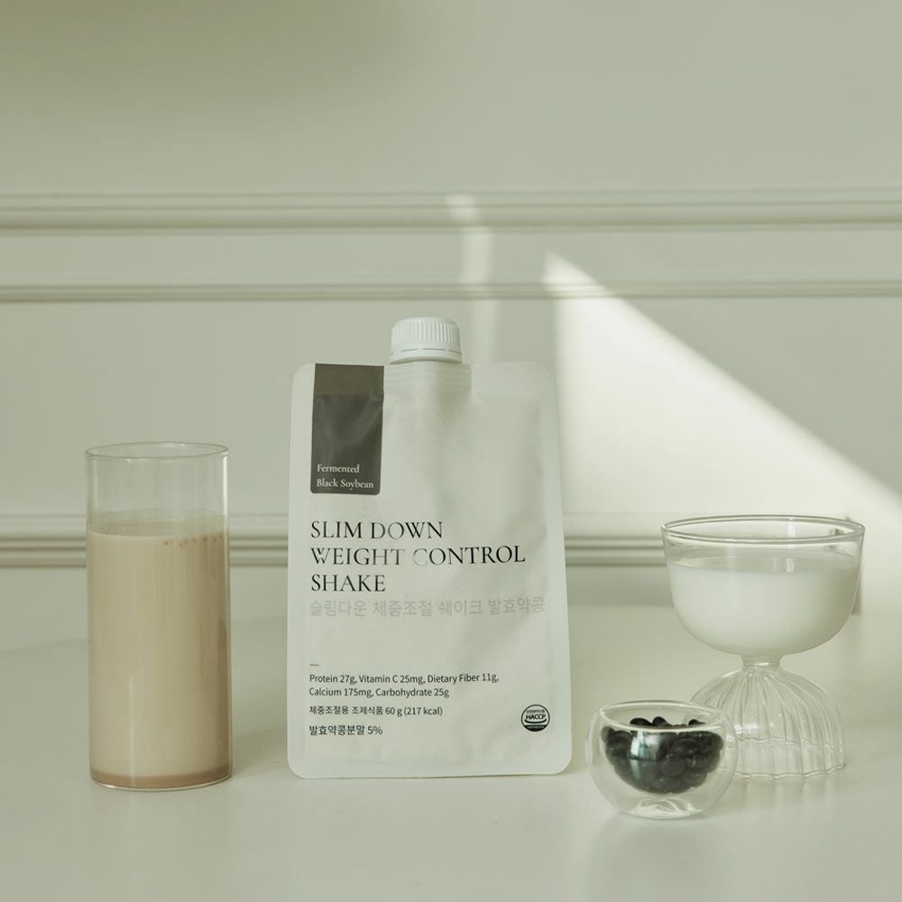 SLIM DOWN WEIGHT CONTROL SHAKE 黒豆味 60g×7袋【インナーケア